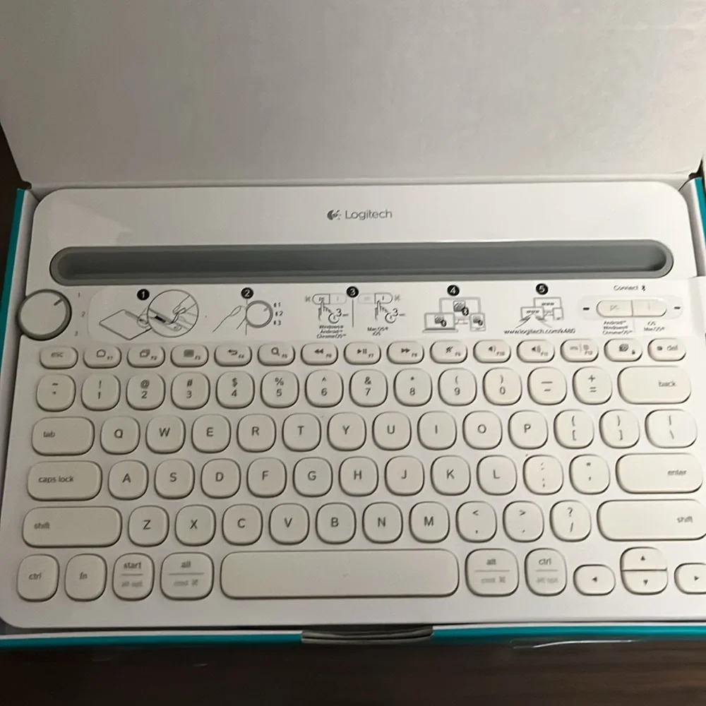 Logitech K480 Clavier Multi-Device Keyboard windows / Mac White Bluetooth NOB